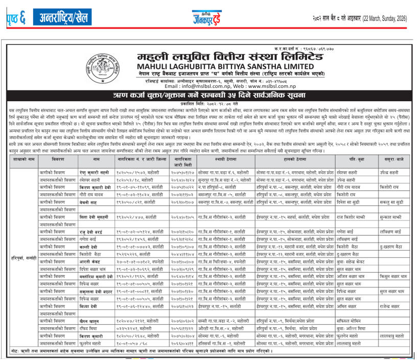 Janakpur today haripurwa